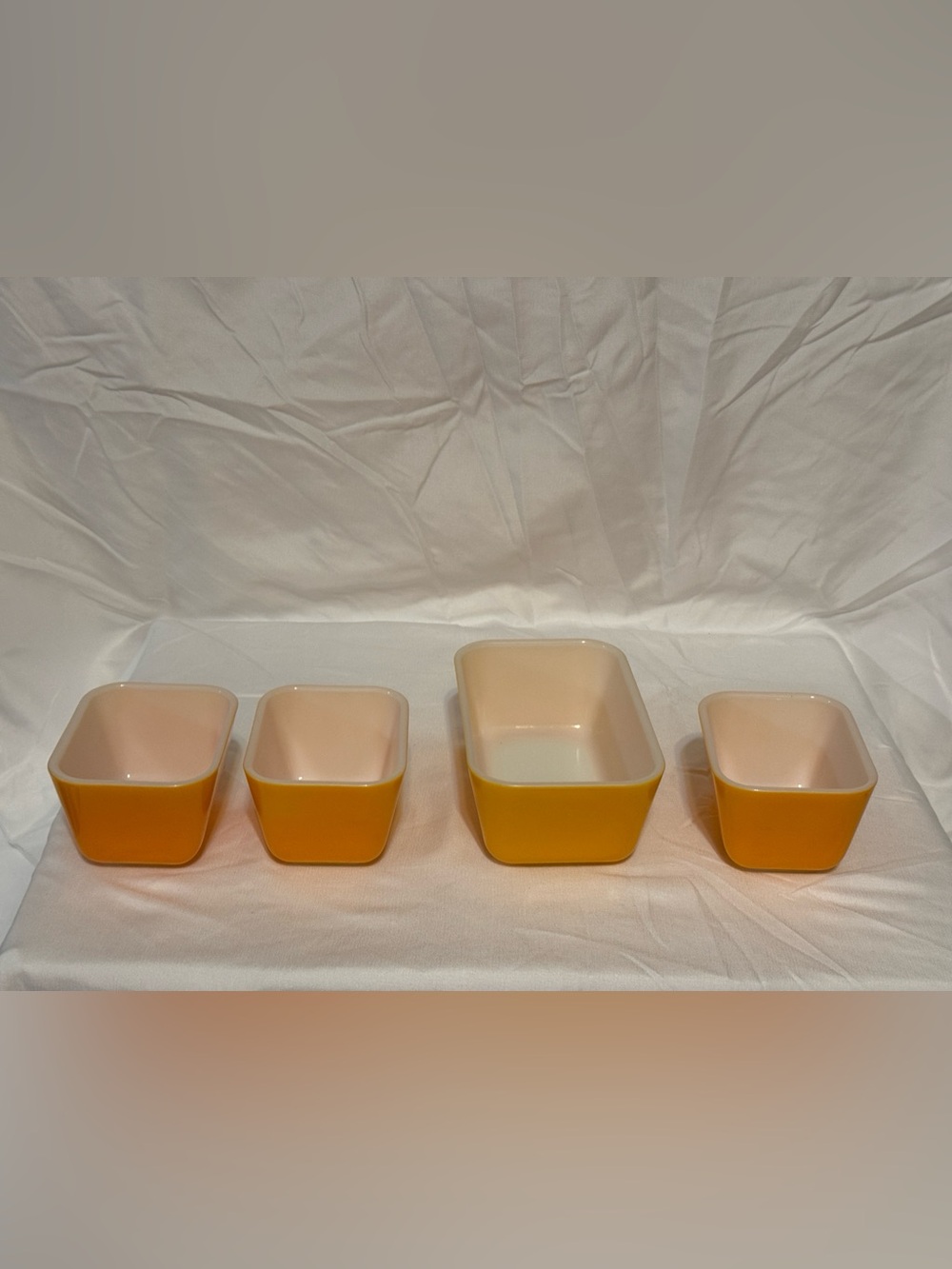 Pyrex Orange Ceramic Refrigerator Dishes